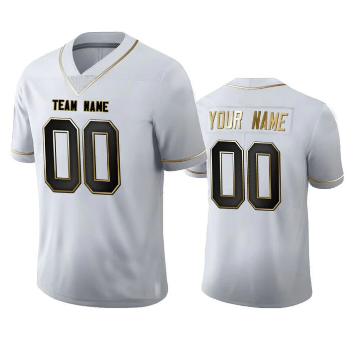 Custom IN.Colts Any Team and Number and Name White Golden Edition American Jerseys Football Jerseys