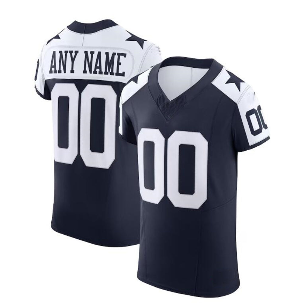 Custom D.Cowboys Navy Vapor F.U.S.E. Elite Jersey Stitched Football Jerseys