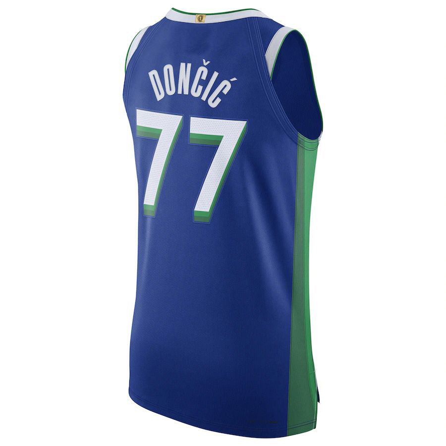 D.Mavericks #77 Luka Doncic 2022-23 Authentic Jersey Blue Icon Edition Stitched American Basketball Jersey