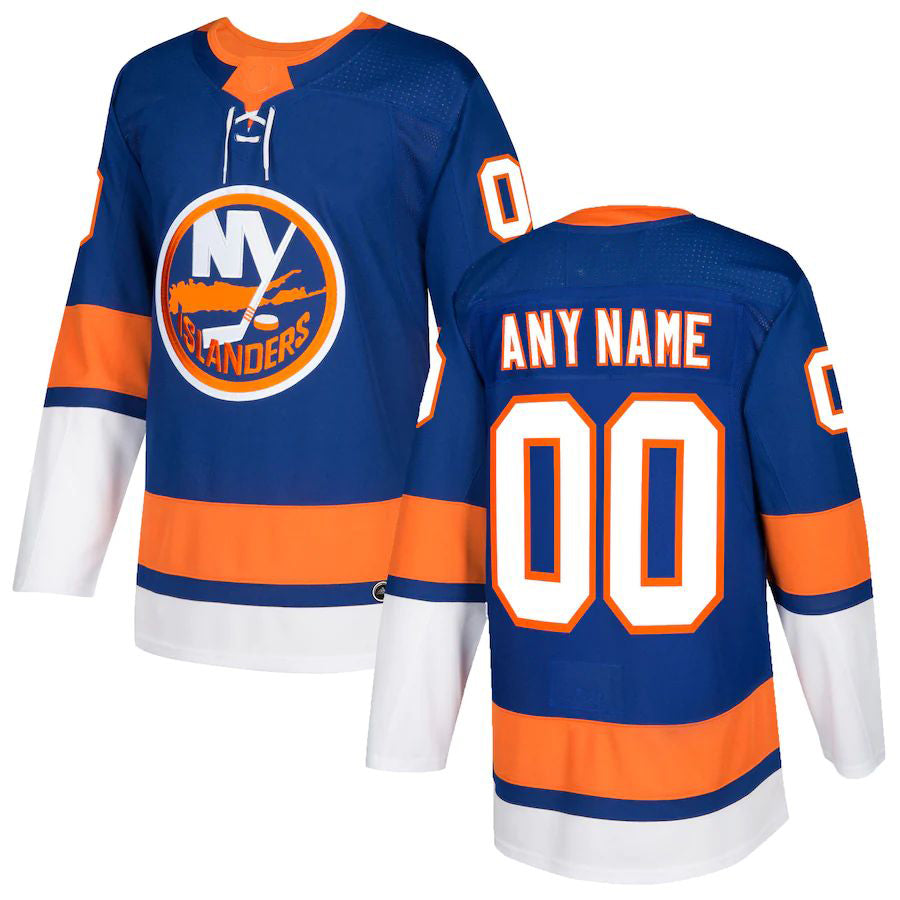 Custom NY.Islanders Authentic Jersey Royal Stitched American Hockey Jerseys