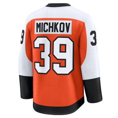 P.Flyers #39 Matvei Michkov Fanatics Home Premium Jersey - Orange Stitched American Hockey Jerseys