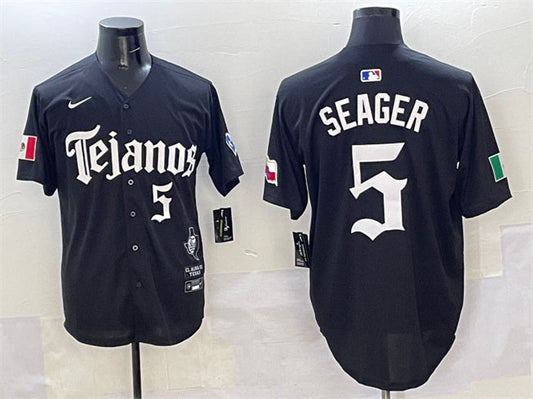 Texas Rangers #5 Corey Seager Black Mexico 2025 Vapor Premier Limited Stitched Baseball Jersey